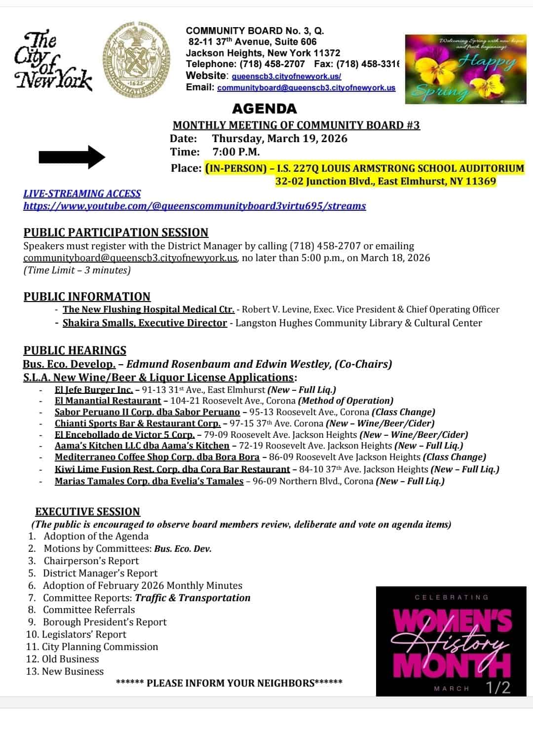 A Three Hour Meeting, 120K Housing Applicants, and a Hospital Toilet Joke: Your CB3 Recap (March 2026)